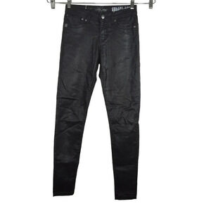 Lola Jeans Celina Black Snakeskin Print Skinny Pants Women Size 2 Pockets